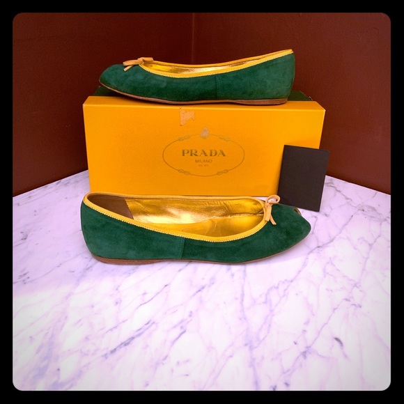 Prada Peep Toe Ballet Flats - Picture 1 of 4